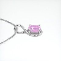 5.05 Ct. Purplish Pink Sapphire Pendant, 14K White Gold 3
