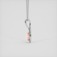 2.16 Ct. Padparadscha Sapphire Pendant, 14K White Gold 3