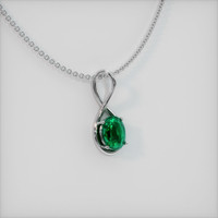 2.35 Ct. Emerald  Pendant - 18K White Gold