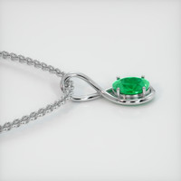 3.71 Ct. Emerald Pendant, 18K White Gold 3