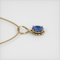 3.80 Ct. Sapphire Pendant, 14K Yellow Gold 3