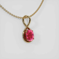 2.10 Ct. Sapphire Pendant, 14K Yellow Gold 2