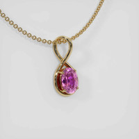 0.85 Ct. Sapphire Pendant, 14K Yellow Gold 2