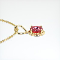 1.07 Ct. Padparadscha Sapphire Pendant, 14K Yellow Gold 3