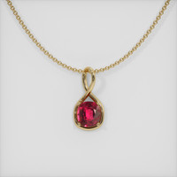 1.15 Ct. Ruby Pendant, 14K Yellow Gold 1