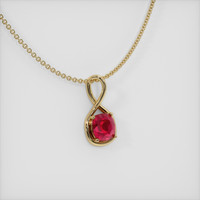 1.15 Ct. Ruby Pendant, 14K Yellow Gold 2