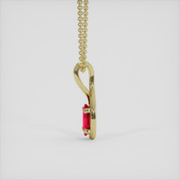 0.38 Ct. Ruby Pendant, 14K Yellow Gold 3