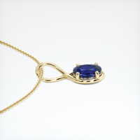 1.03 Ct. Blue Sapphire Pendant, 14K Yellow Gold 3