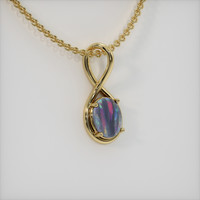 0.85 Ct. Multi Color Opal Pendant, 18K Yellow Gold 2