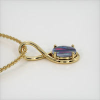 0.85 Ct. Multi Color Opal Pendant, 18K Yellow Gold 3