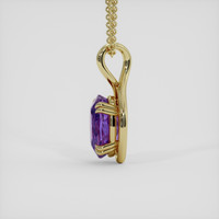 6.71 Ct. Pinkish Purple Amethyst Pendant, 18K Yellow Gold 3