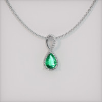 0.54 Ct. Emerald Pendant, Platinum 950 1