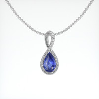 2.53 Ct. Blue Sapphire Pendant, Platinum 950 1