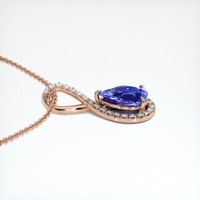 2.87 Ct. Blue Sapphire Pendant, 14K Rose Gold 3