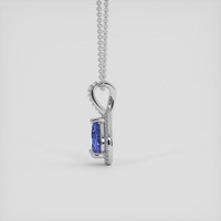 0.79 Ct. Blue Sapphire Pendant, 14K White Gold 3