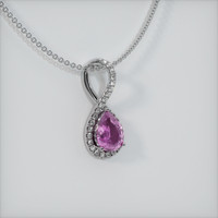 0.81 Ct. Sapphire Pendant, 14K White Gold 2