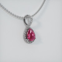 1.25 Ct. Sapphire Pendant, 14K White Gold 2