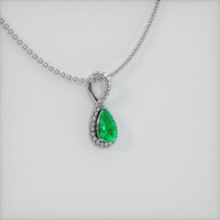 1.66 Ct. Emerald Pendant, 18K White Gold 2