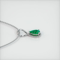 0.54 Ct. Emerald Pendant, 18K White Gold 3
