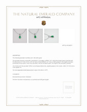 Emerald Pendant 3.07 Ct. 18K White Gold Appraisal