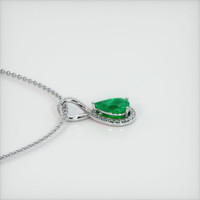 3.07 Ct. Emerald Pendant, 18K White Gold 3
