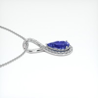 2.53 Ct. Blue Sapphire Pendant, 18K White Gold 3