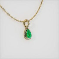 1.66 Ct. Emerald Pendant, 18K Yellow Gold 2