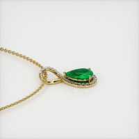 2.84 Ct. Emerald  Pendant - 18K Yellow Gold