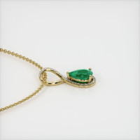 0.67 Ct. Emerald Pendant, 18K Yellow Gold 3