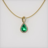 3.07 Ct. Emerald   Pendant, 18K Yellow Gold 1