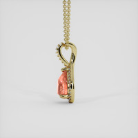 1.17 Ct. Padparadscha Sapphire Pendant, 18K Yellow Gold 3