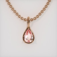 4.17 Ct. Sapphire Pendant, 14K Rose Gold 1