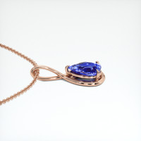 2.87 Ct. Blue Sapphire Pendant, 14K Rose Gold 3