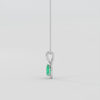 1.12 Ct. Emerald Pendant, Silver 3