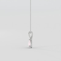1.32 Ct. Pink Rose Quartz Pendant, Silver 3