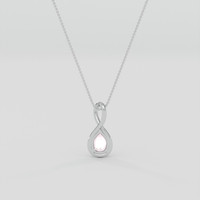 1.32 Ct. Pink Rose Quartz Pendant, Silver 4