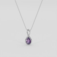 0.63 Ct. Purple Spinel Pendant, Silver 1