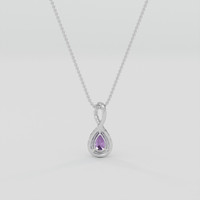 0.63 Ct. Purple Spinel Pendant, Silver 4
