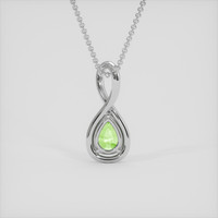 2.59 Ct. Green Paraiba Tourmaline Pendant, 14K White Gold 4