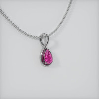 2.06 Ct. Sapphire Pendant, 14K White Gold 2