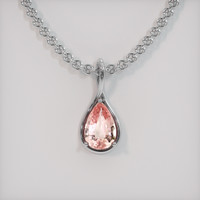 4.17 Ct. Sapphire Pendant, 14K White Gold 1