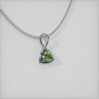 1.34 Ct. Sapphire Pendant, 14K White Gold 2