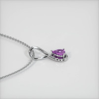 0.70 Ct. Sapphire Pendant, 14K White Gold 3