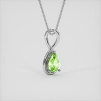 2.59 Ct. Green Paraiba Tourmaline Pendant, 18K White Gold 2