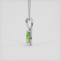 2.59 Ct. Green Paraiba Tourmaline Pendant, 18K White Gold 3
