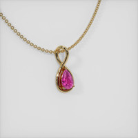 2.06 Ct. Sapphire Pendant, 14K Yellow Gold 2