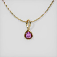 0.70 Ct. Sapphire Pendant, 14K Yellow Gold 1