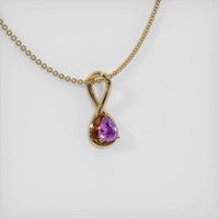 0.70 Ct. Sapphire Pendant, 14K Yellow Gold 2