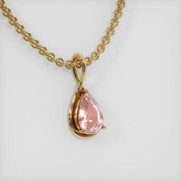 4.17 Ct. Padparadscha Sapphire Pendant, 18K Yellow Gold 2