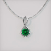 1.06 Ct. Emerald Pendant, Platinum 950 1